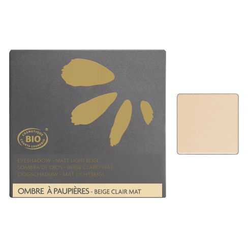 Enveloppe et godet beige clair mat cosm&eacute;tique bio